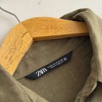 شومیز لینن آستین بلند زارا اورجینال - Image 2